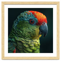 Close Up Colorful Parrot Bird Feather