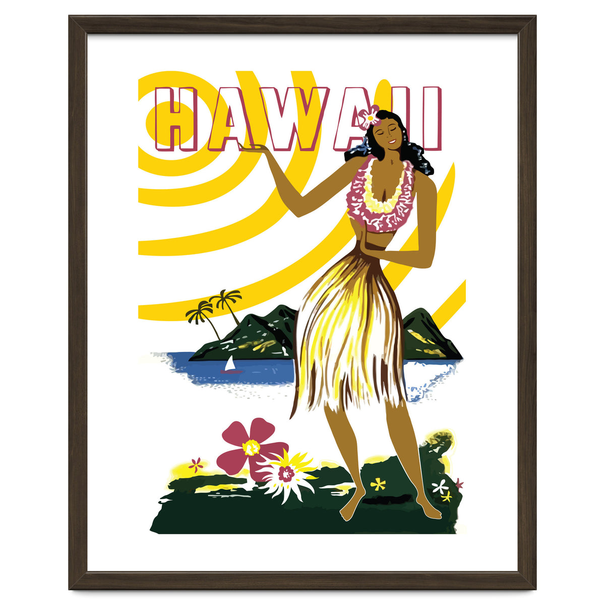 Hawaii, Hula Girl on the Coast