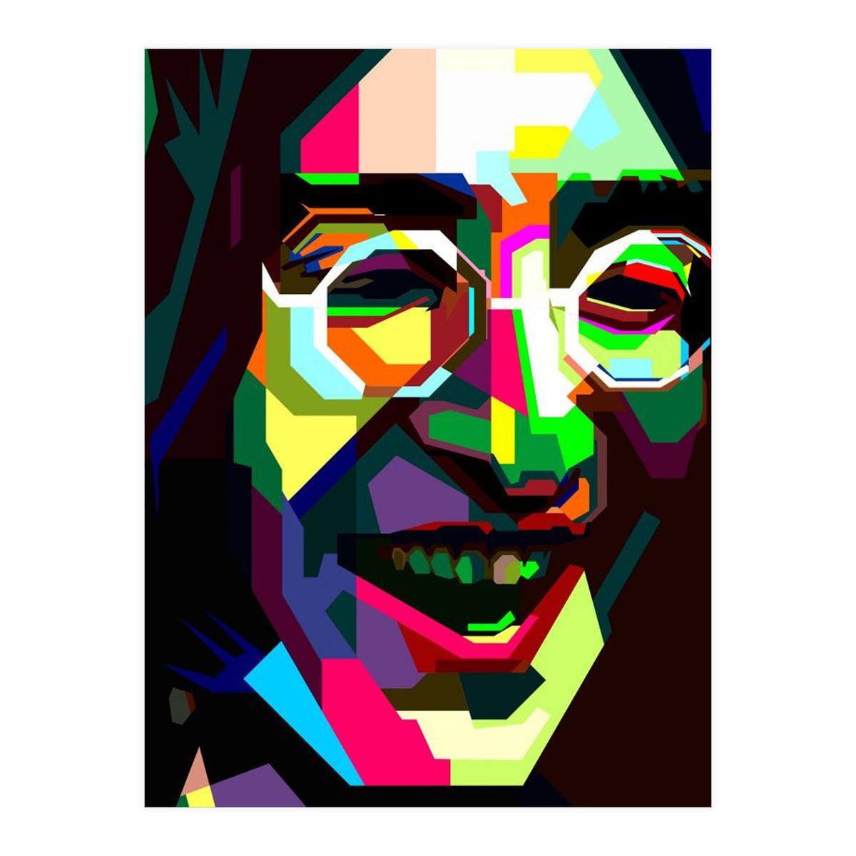 John Lennon English Rock And Roll Pop Art Wpap (Print Only)
