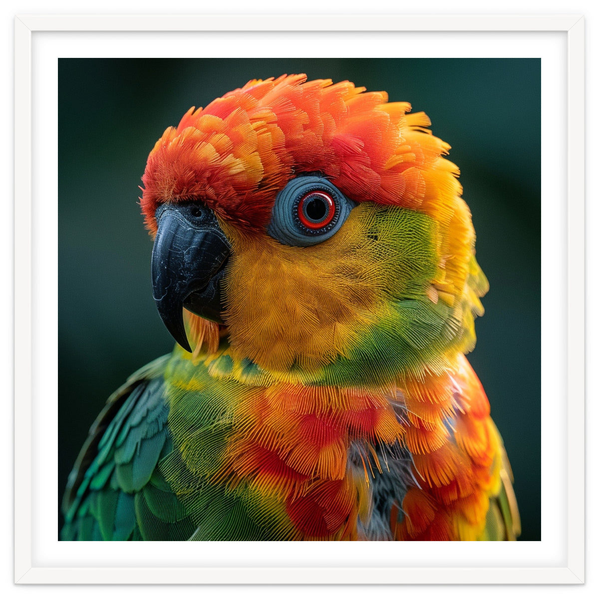 Sun Conure Parrot Close Up Eye