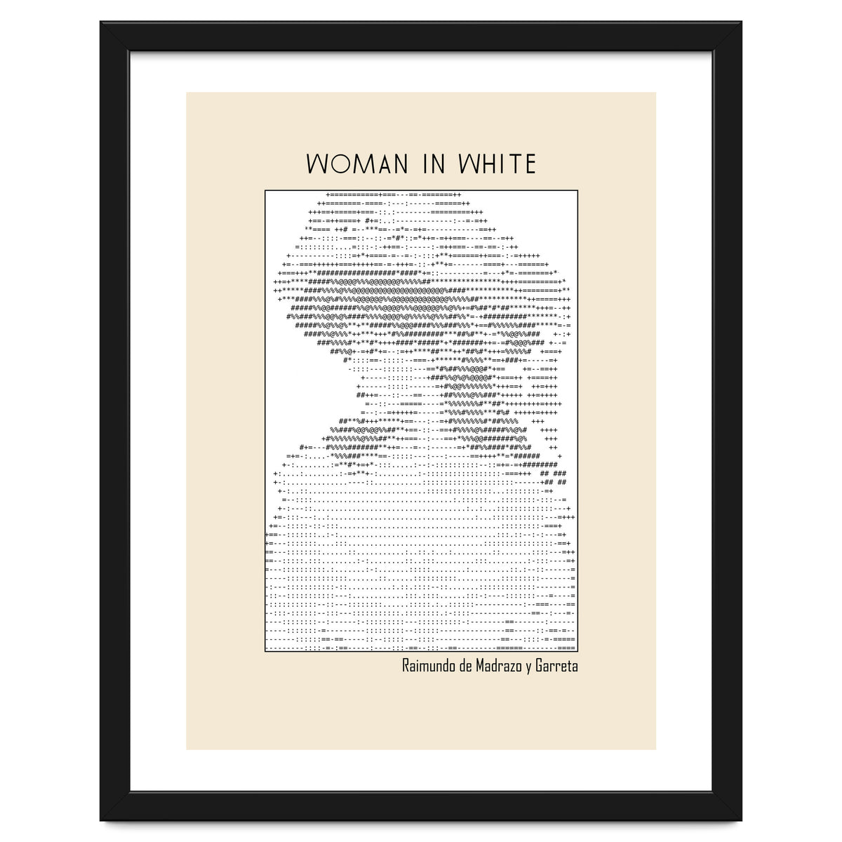 Woman In White – Raimundo De Madrazo Y Garreta (ascii Art)