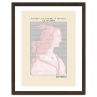 Portrait of Simonetta Vespucci as Nymph – Sandro Botticelli (ascii art)
