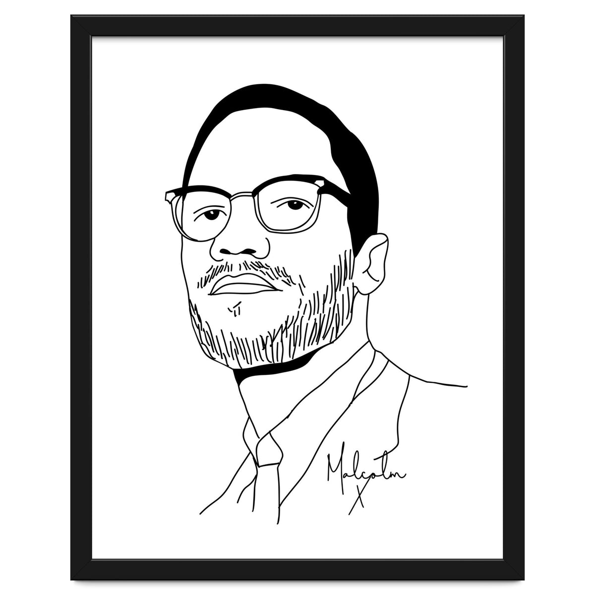 Malcolm X Illustration