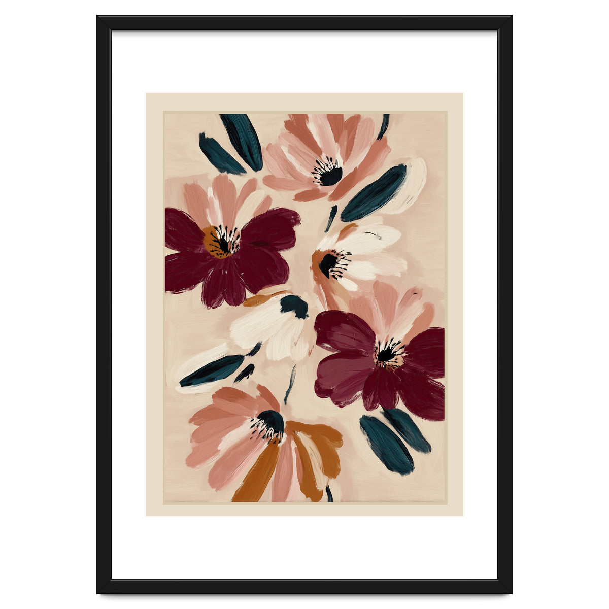 Blush And Wine Blossoms I