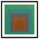 JOSEF ALBERS - HOMAGE TO THE SQUARE GREY BROWN GREEN thumbnail