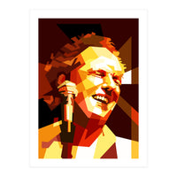 Lee Ritenour Jazz Guitarist Retro Portrait (Print Only)