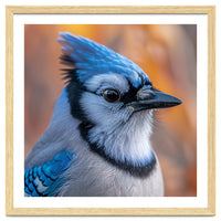 Blue Jay Bird Close Up Detailed Portrait