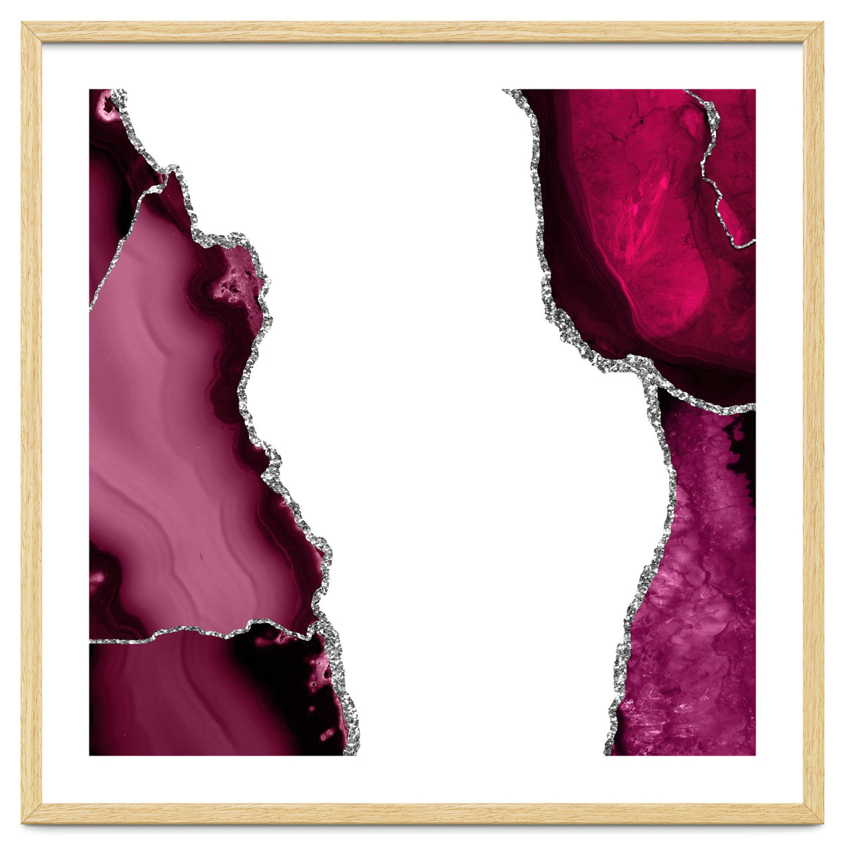 Burgundy & Silver Agate Texture 07