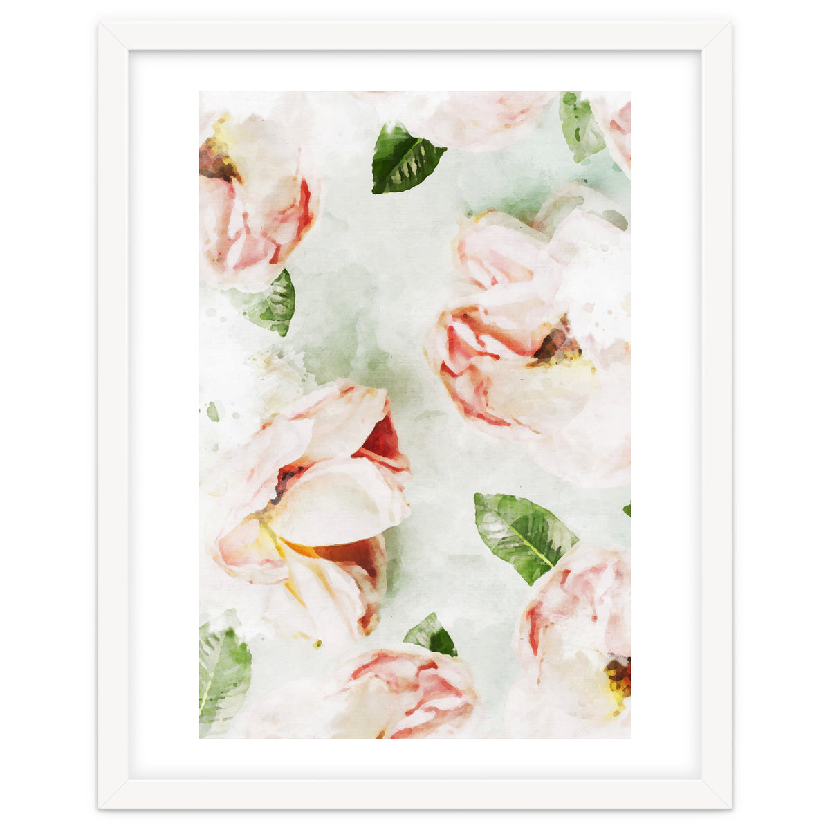 Roses & Foliage Watercolor