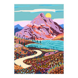 Alice In Wonder Valley, Nature Landscape Floral Positivity Meadow, Mountains Travel Pastel Bohemian Eclectic Spring, River Hope Vintage Good Vibes (Print Only) thumbnail
