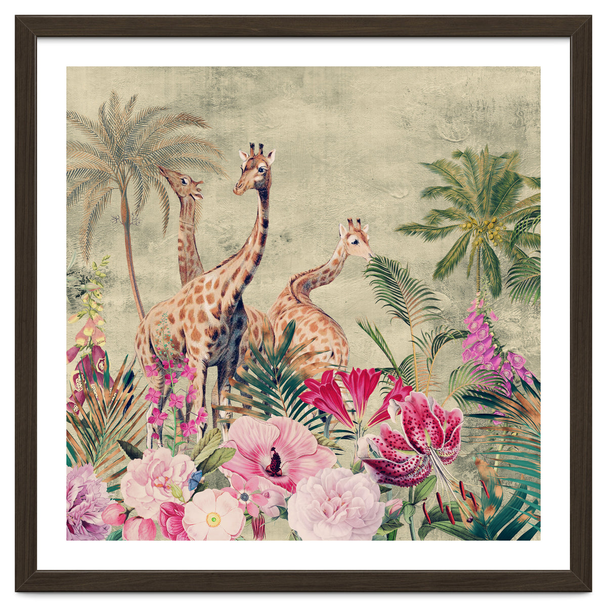 Exotic Vintage African Flower Safari