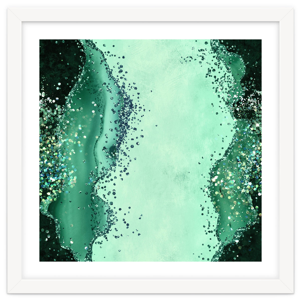 Emerald Glitter Agate Texture 01