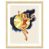Pinup Girl Celebrating New Year thumbnail