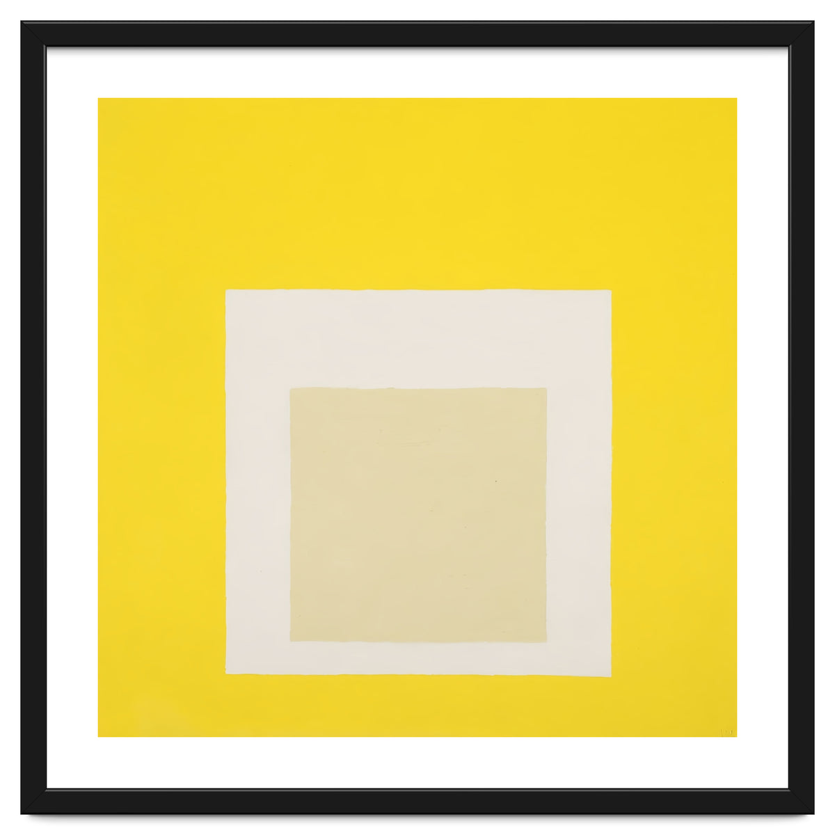 JOSEF ALBERS - HOMAGE TO THE SQUARE YELLOW WHITE