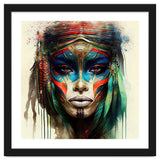 Turquoise Warrior Woman Portrait thumbnail