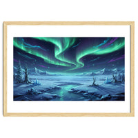 Arctic Glow: Northern Lights Winter Landscape