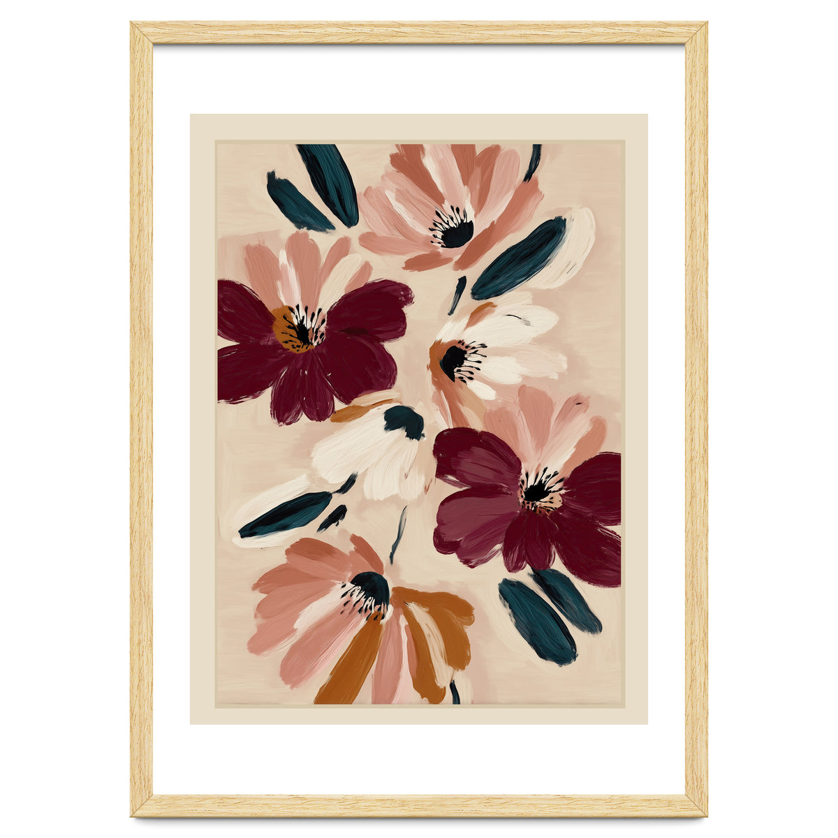 Blush And Wine Blossoms I