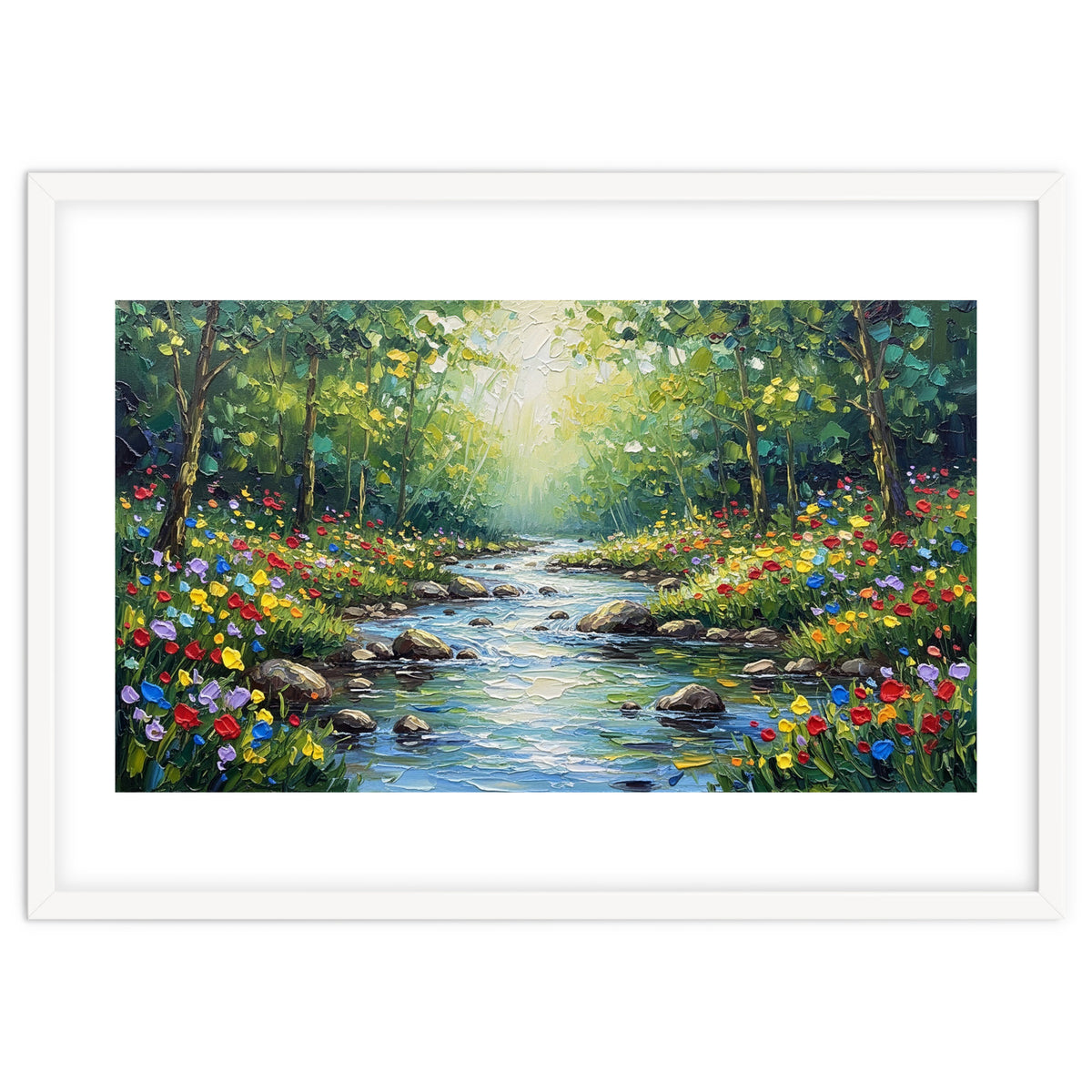 Sunlit Forest Stream