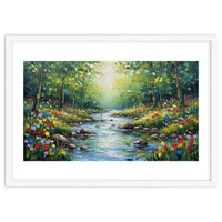 Sunlit Forest Stream