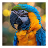 Blue And Yellow Macaw Parrot Close Up Detailed Shot (Print Only) thumbnail