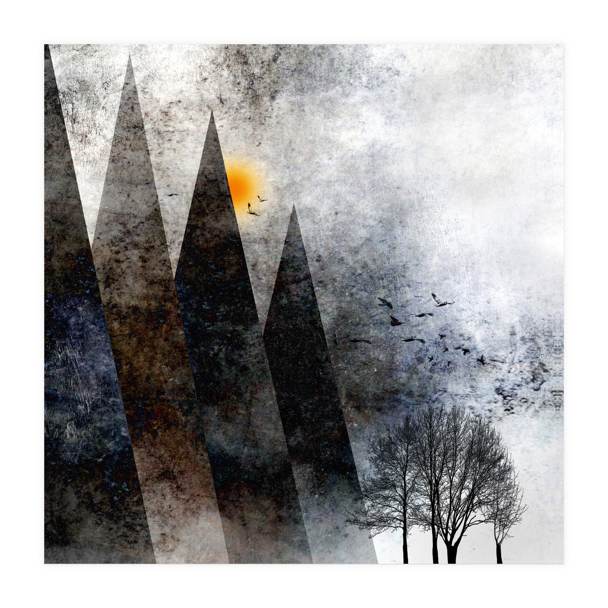 Trees Under Magic Mountains 7-D (Print Only)