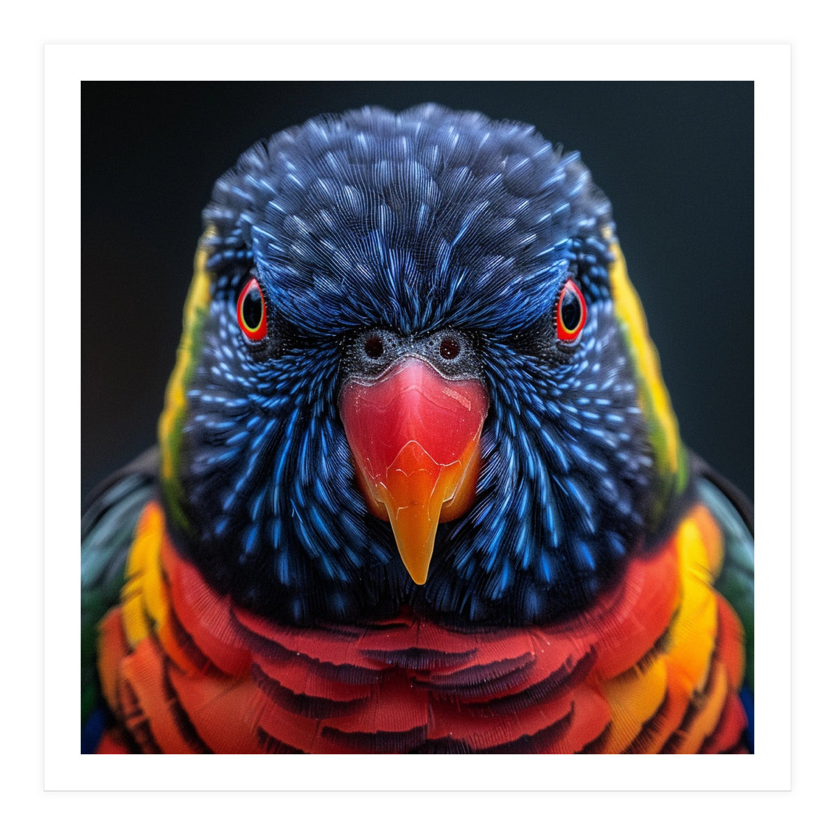 Close Up Of A Colorful Rainbow Lorikeet Bird (Print Only)