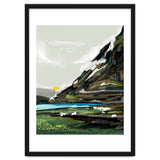 Graze, Cattle Nature Landscape Painting, Mountains Wild Adventure Cows, Animals Grassland Bohemian thumbnail
