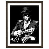 John Lee Hooker American Blues Guitarist in Grayscale thumbnail