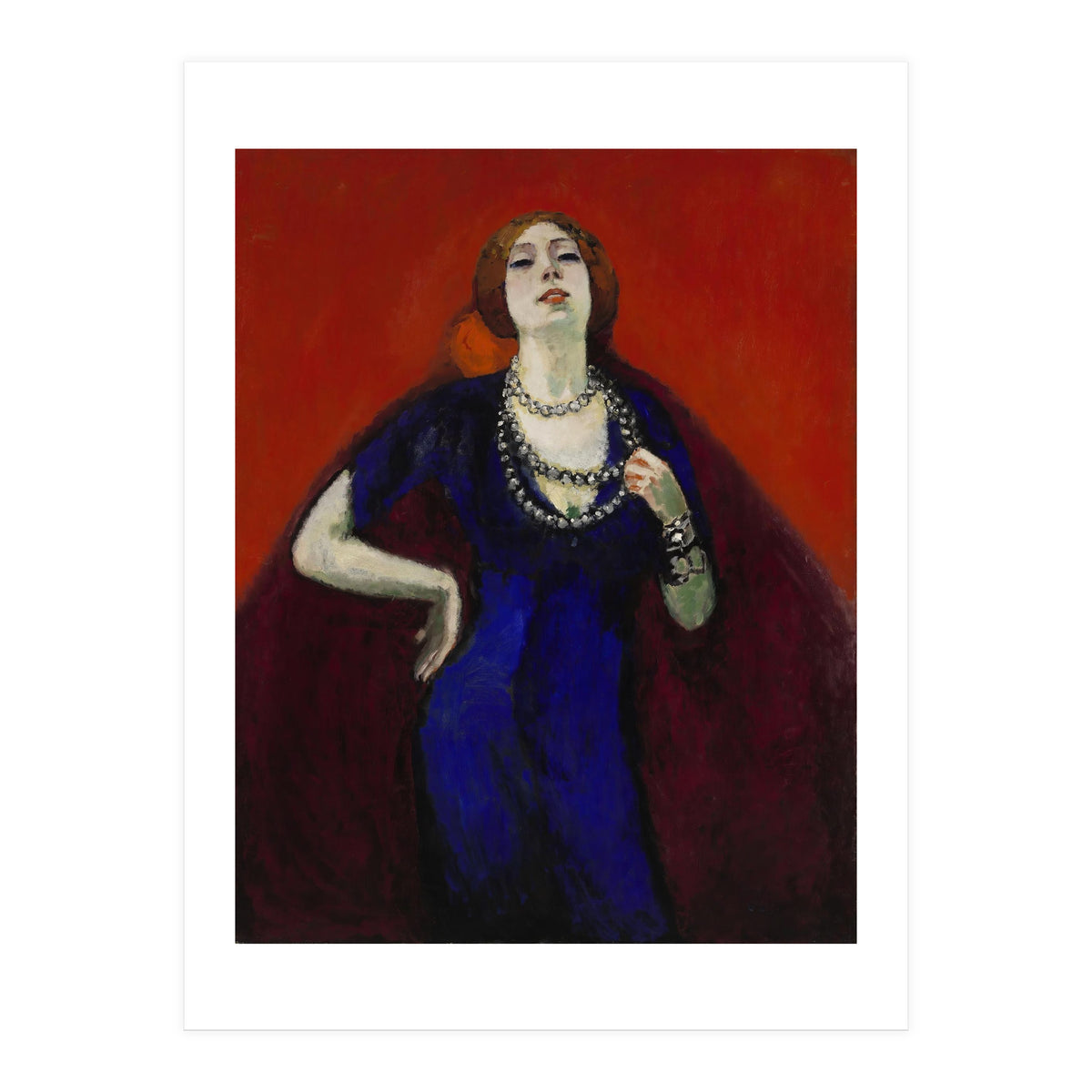 The Blue Dress. Date: 1911. Dimensions: 146.2 cm x 114.4 cm, 161.0 cm x 129.4 cm. (Print Only)