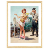 Sexy Pinup Shopping Girl And A Sudden Wind thumbnail