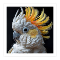 White Cockatoo With Yellow Crest Portrait (Print Only)
