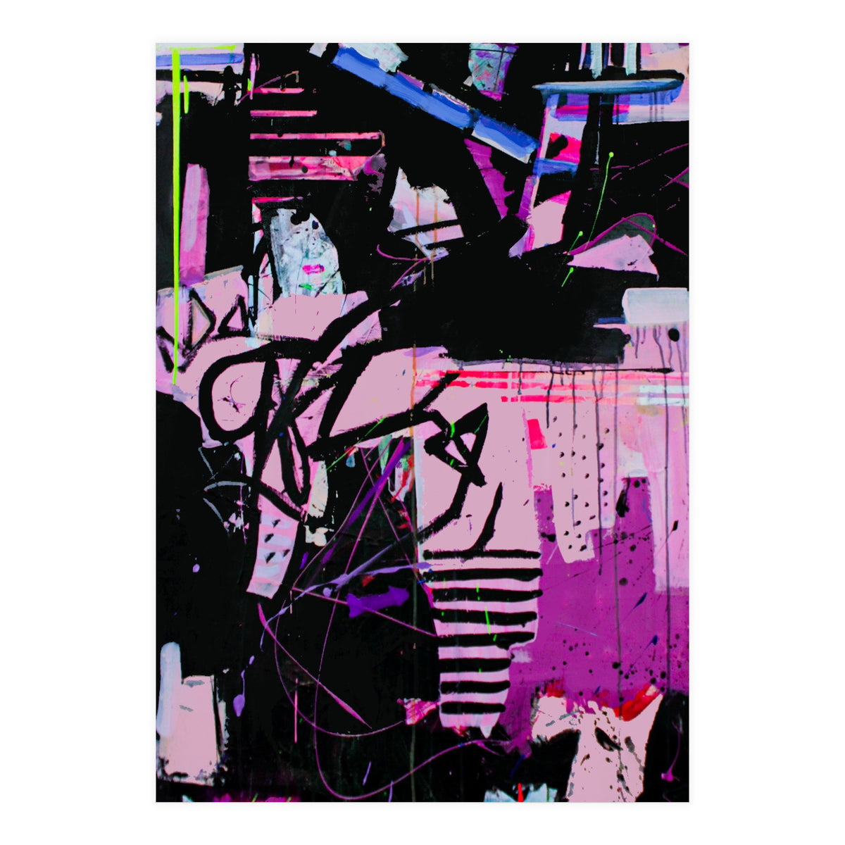 Wild Child Abstract Acrylic Colorful Arthaus Michelle Williams (Print Only)