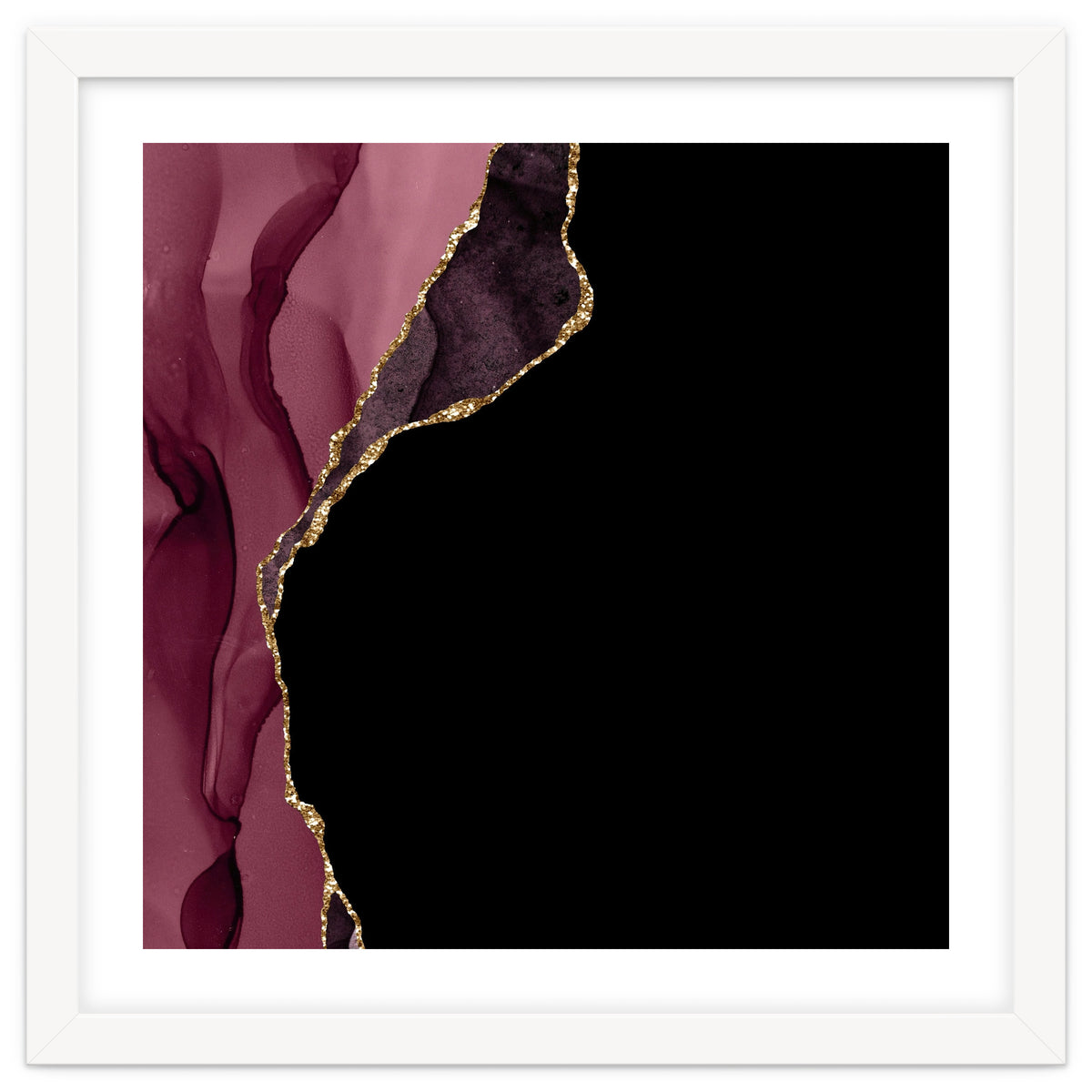 Burgundy & Gold Agate Texture 09