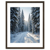 Serene Winter Wonderland Forest Road thumbnail