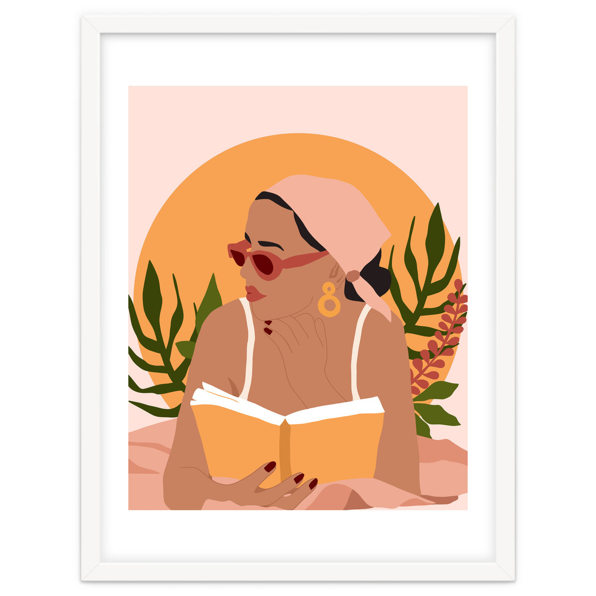 Bohemian Summer, Modern Boho Girl Reader, Books Read Self Care Self Love, Travel Hippie Nomad Black Woman