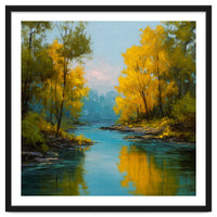 Serene Autumn River Landscape