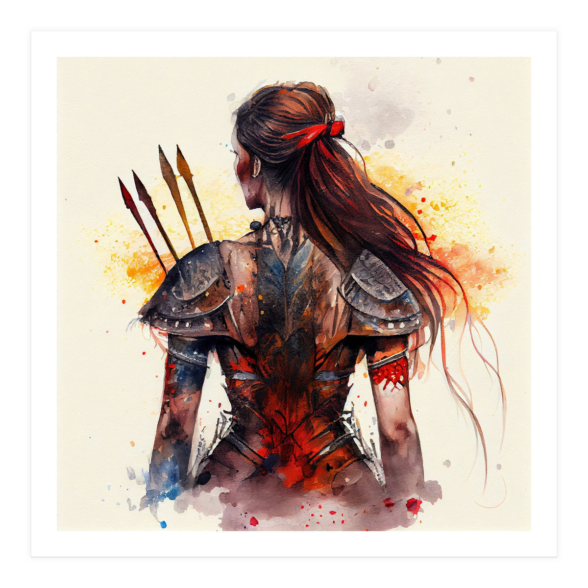 Powerful Warrior Back Woman #3 (Print Only)