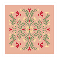 Flowers And Hearts  (Print Only)