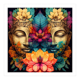 Twin Lotus Buddha Portrait (Print Only) thumbnail