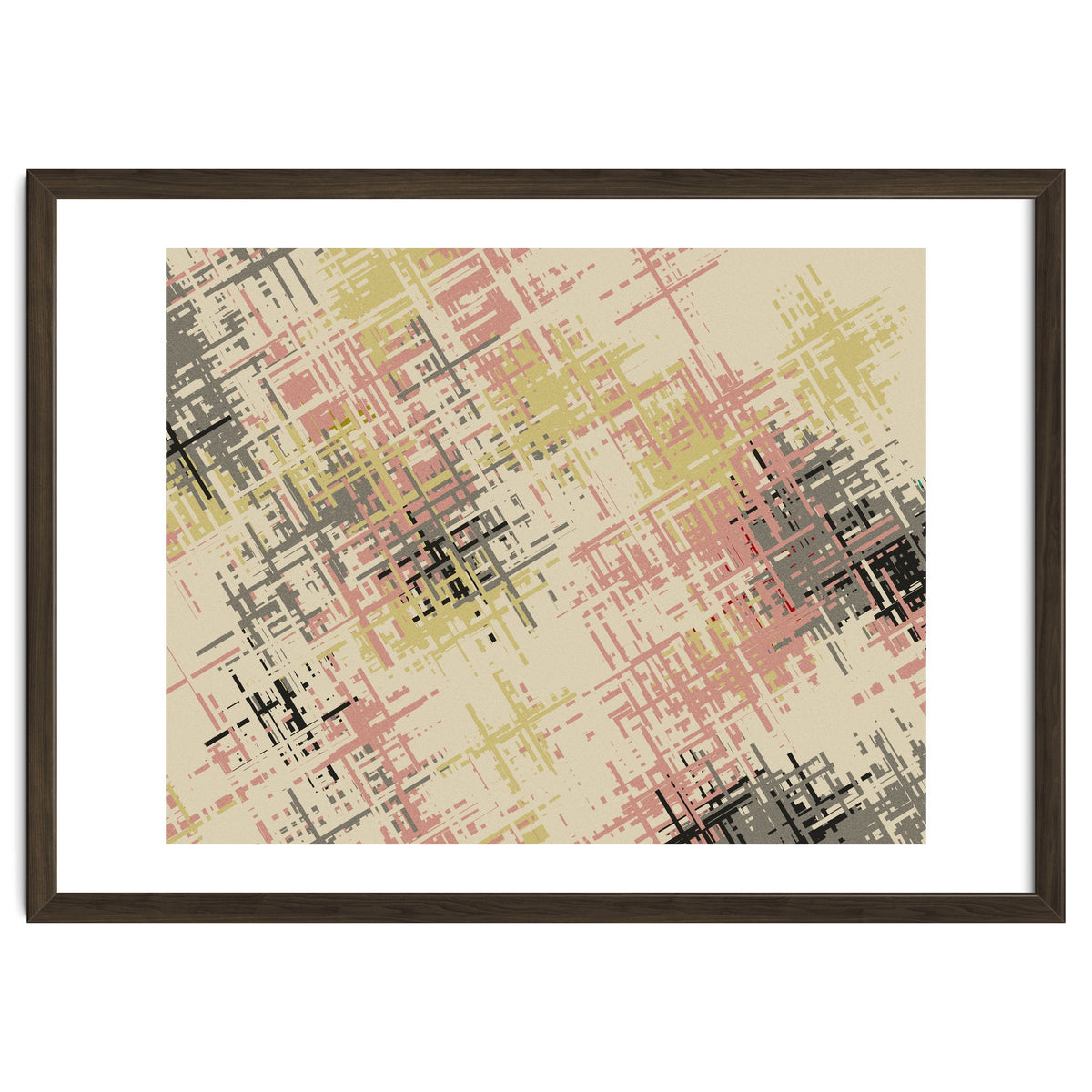 Geometric Cross Patterns Muted