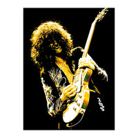 Jimmy Page American Rock Band Guitarist Legend in Pop Art (Print Only)