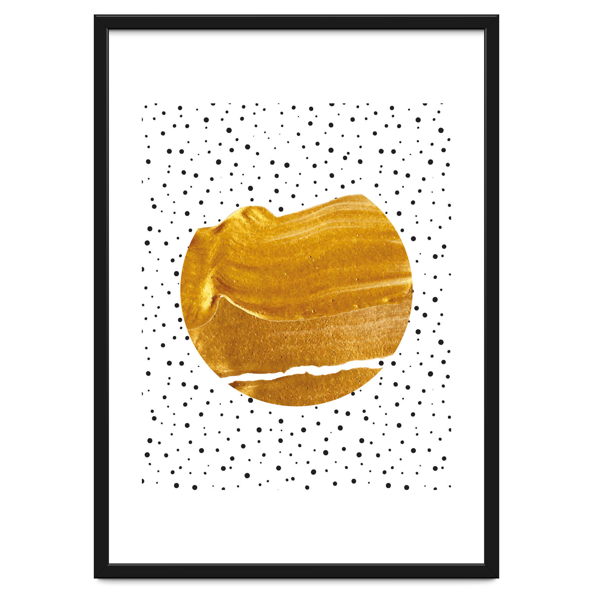 Stay Gold | Abstract Geometric Painting | Polka Dots Quirky Eclectic | Modern Boho Luxe