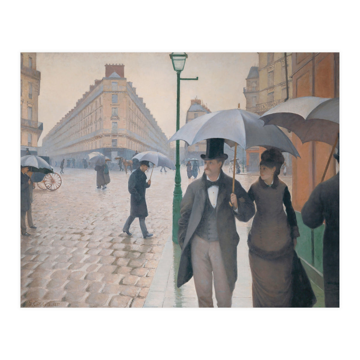 Gustave Caillebotte: Rue de Paris, temps de pluie - Paris Street in Rainy Weather, 1877. (Print Only)