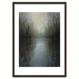 Ethereal Rainy Lake Forest Oil Painting thumbnail
