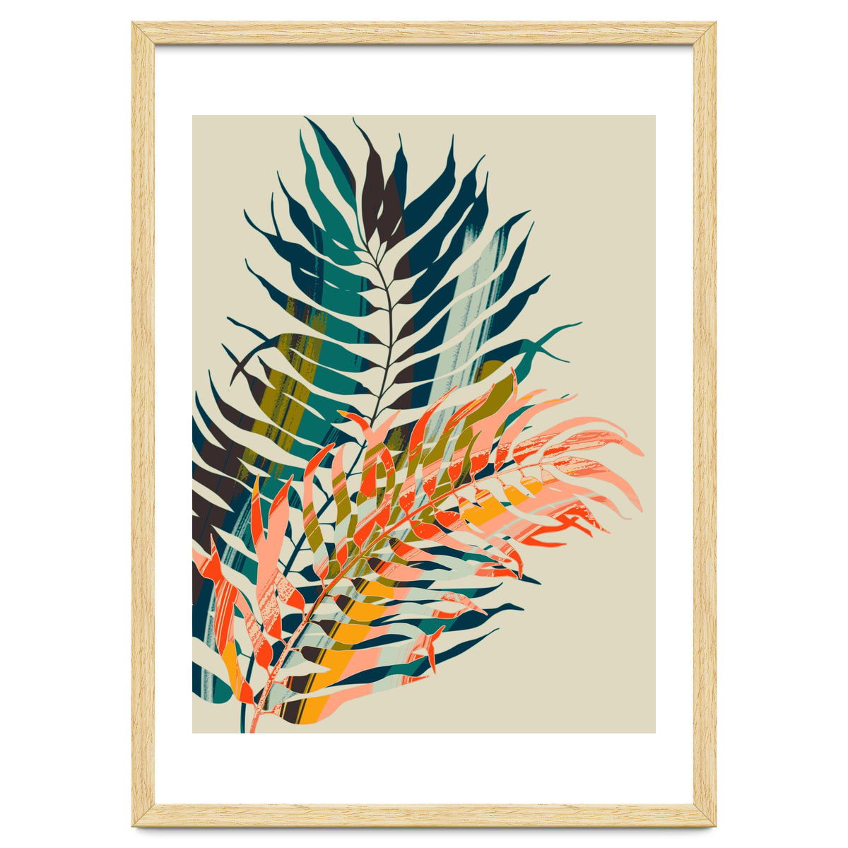 Colorful Palm Leaves
