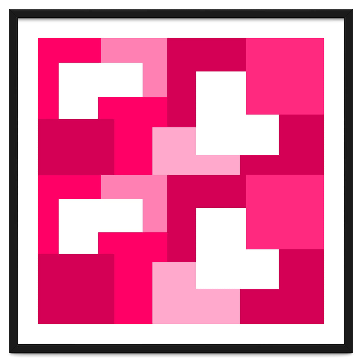 Pink Abstract Square Tiles