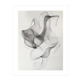 Abstract Black And White Swirling Lines Art (Print Only) thumbnail