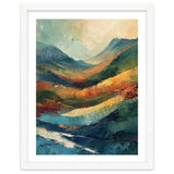 Textured Impasto Mountain Valley Landscape thumbnail