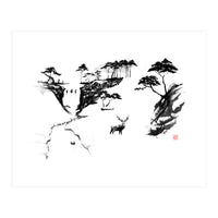 Deer In The Snow (Print Only)