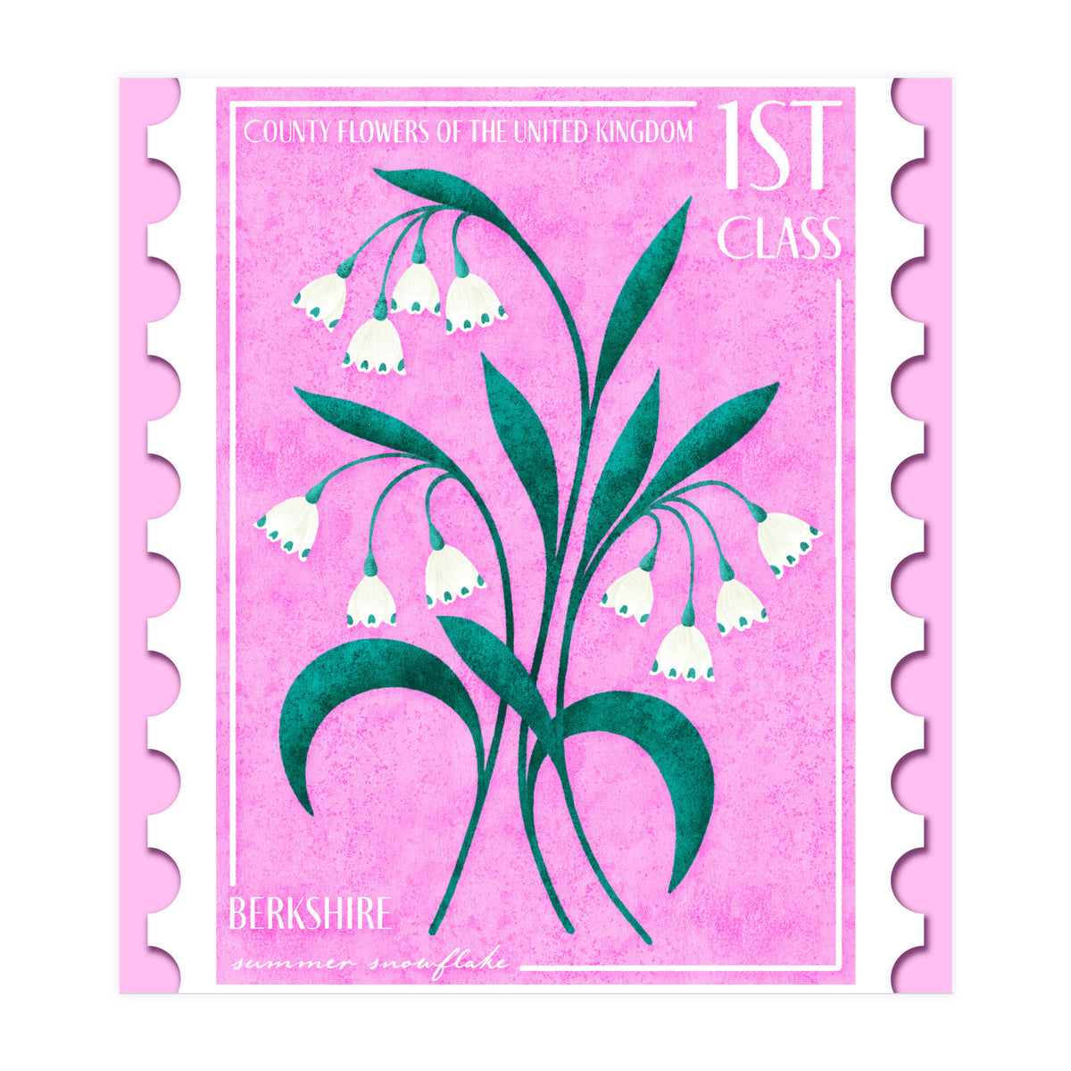 Berkshire Summer Snowflake Postage Stamp (Print Only)